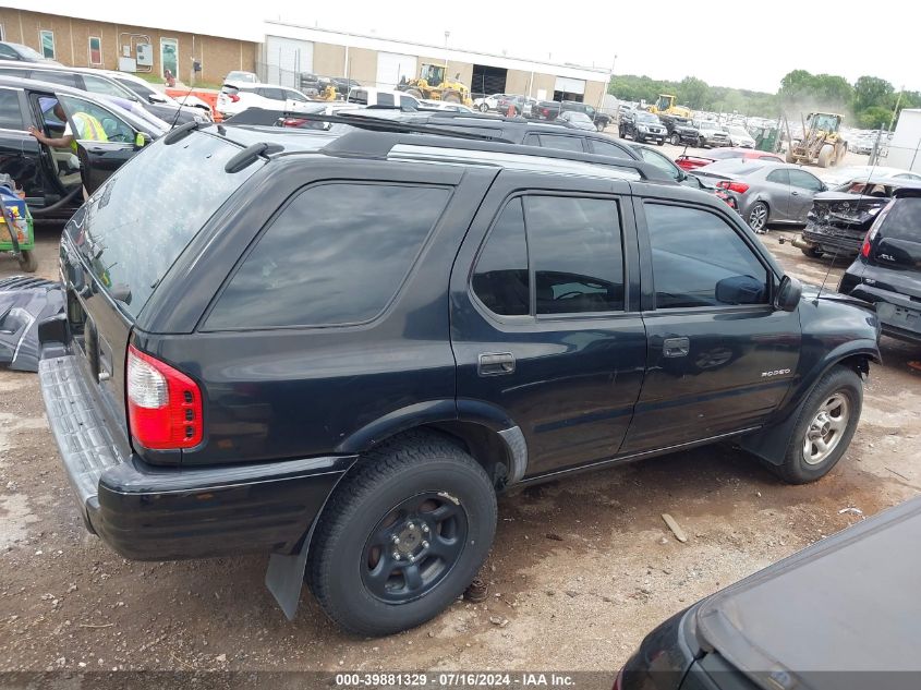 2004 Isuzu Rodeo S 3.2L V6 VIN: 4S2CK58W144302414 Lot: 39881329