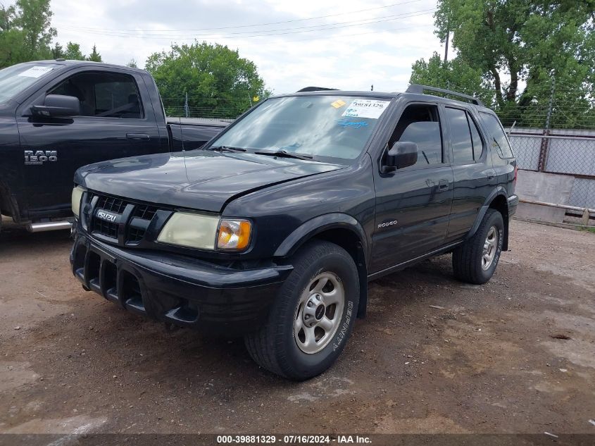 2004 Isuzu Rodeo S 3.2L V6 VIN: 4S2CK58W144302414 Lot: 39881329