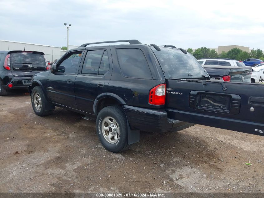 2004 Isuzu Rodeo S 3.2L V6 VIN: 4S2CK58W144302414 Lot: 39881329