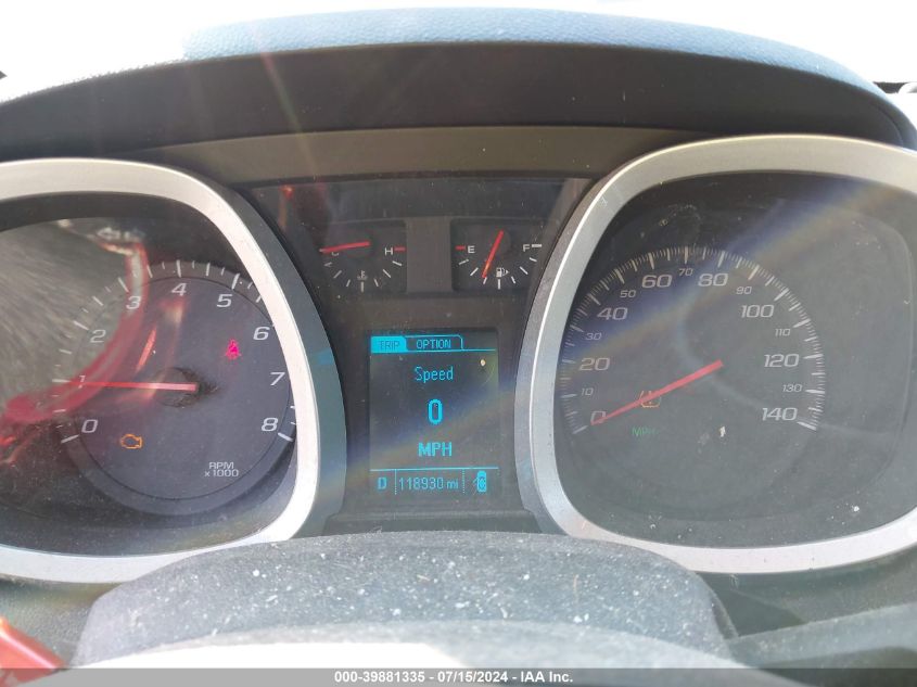 2013 Chevrolet Equinox 1Lt VIN: 2GNALDEK5D6337443 Lot: 39881335