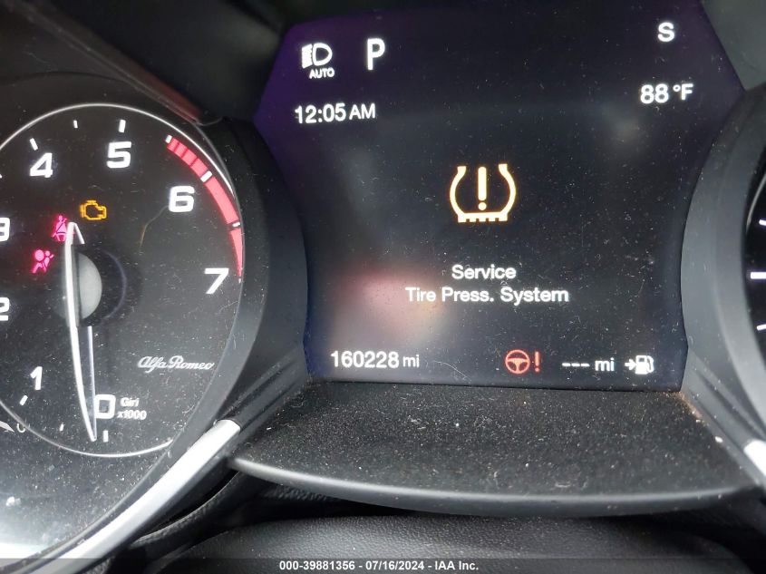 2019 Alfa Romeo Giulia Ti Sport Awd VIN: ZARFANBN0K7609344 Lot: 39881356