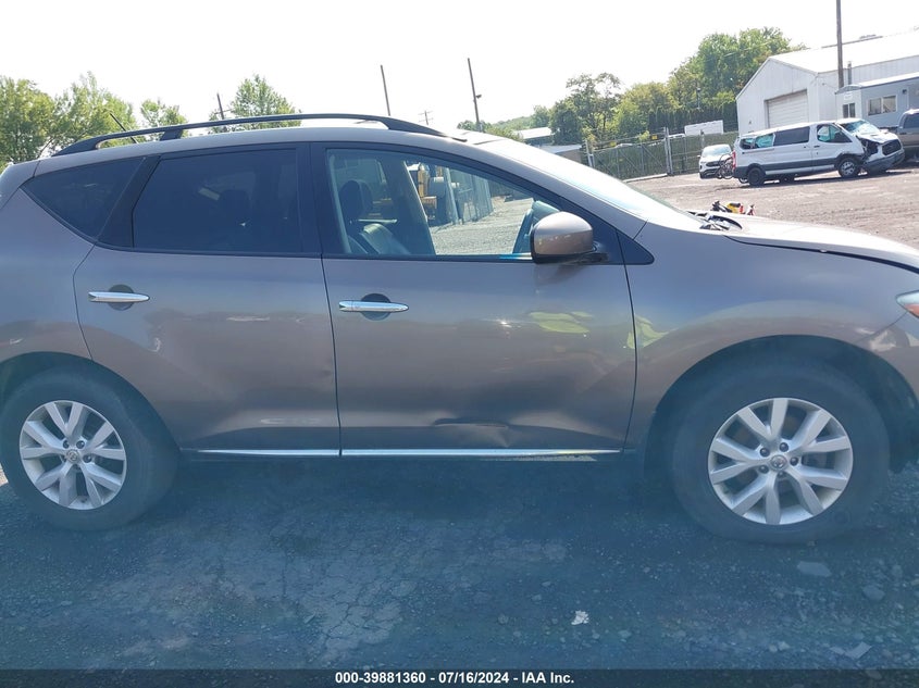 2012 Nissan Murano Sl VIN: JN8AZ1MW2CW213603 Lot: 39881360