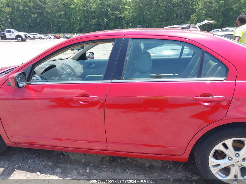 2012 Ford Fusion Se VIN: 3FAHP0HA5CR420231 Lot: 39881551