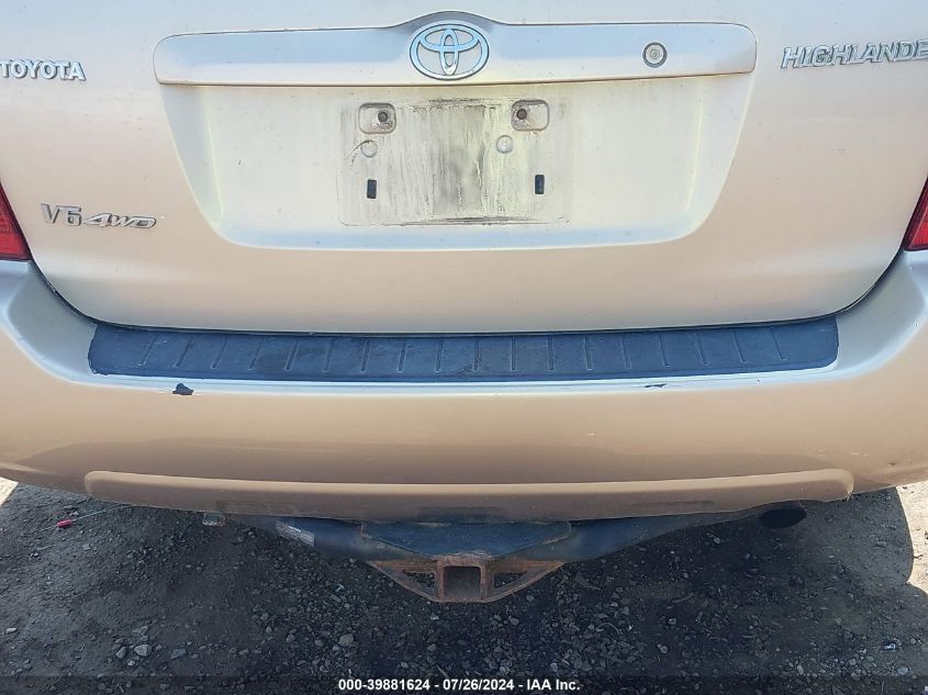 2006 Toyota Highlander Limited V6 VIN: JTEEP21AX60164431 Lot: 39881624