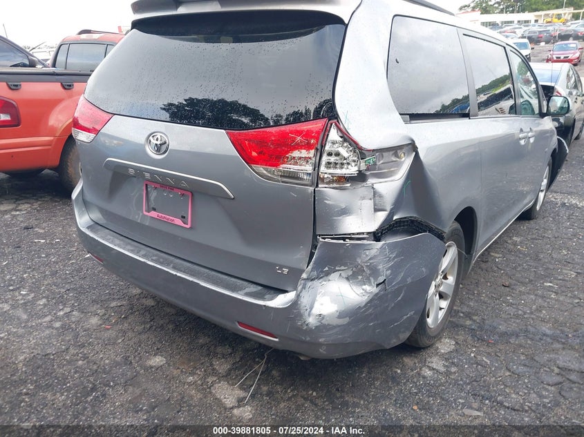2012 Toyota Sienna Le V6 8 Passenger VIN: 5TDKK3DCXCS177827 Lot: 39881805