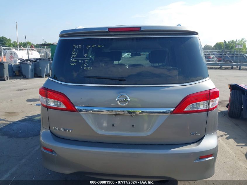 2013 Nissan Quest Sl VIN: JN8AE2KP4D9060137 Lot: 39881900