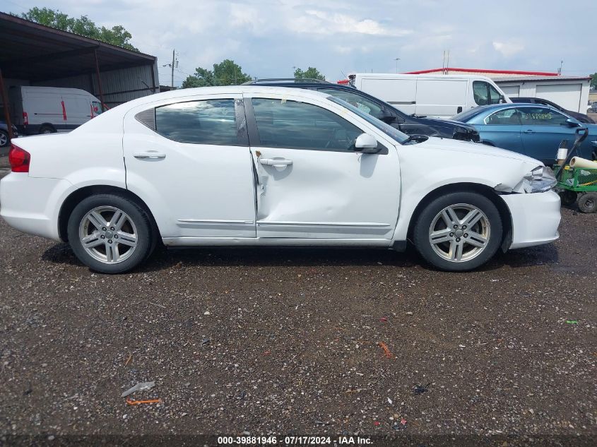 2012 Dodge Avenger Sxt VIN: 1C3CDZCB3CN157150 Lot: 39881946