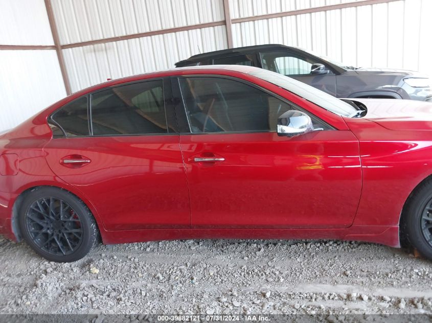 2021 Infiniti Q50 Red Sport 400 VIN: JN1FV7DP1MM850426 Lot: 39882121