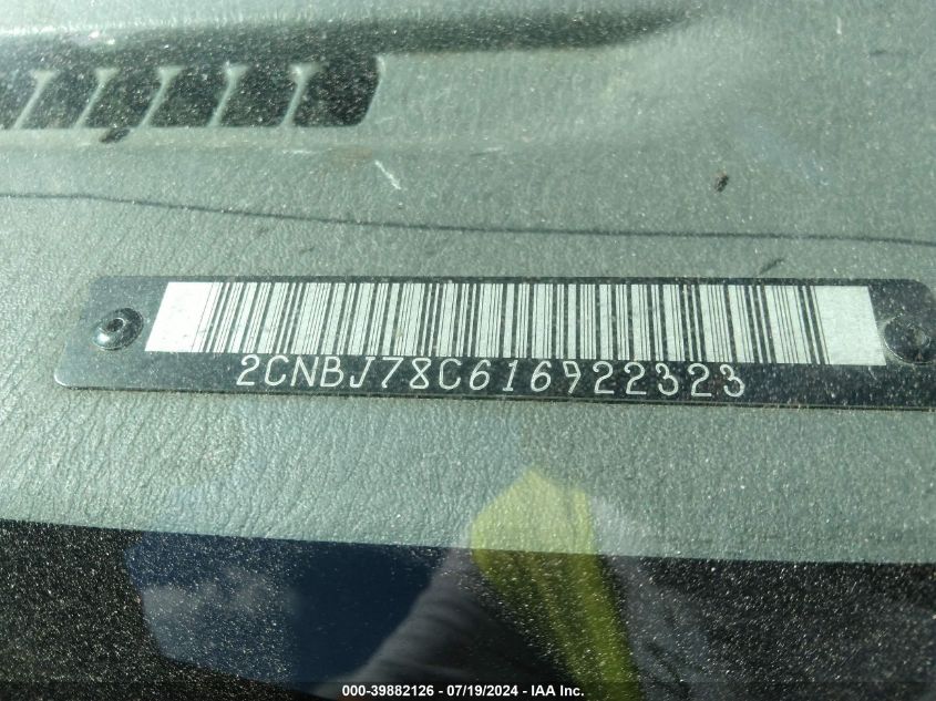 2001 Chevrolet Tracker Zr2 VIN: 2CNBJ78C616922323 Lot: 39882126