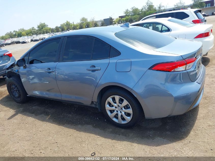 2022 Toyota Corolla Le VIN: JTDEPMAE2NJ228392 Lot: 39882132