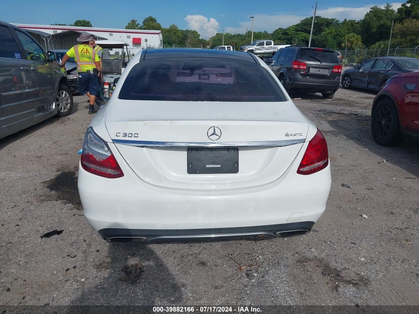 2015 Mercedes-Benz C 300 4Matic VIN: 55SWF4KBXFU026614 Lot: 39882166
