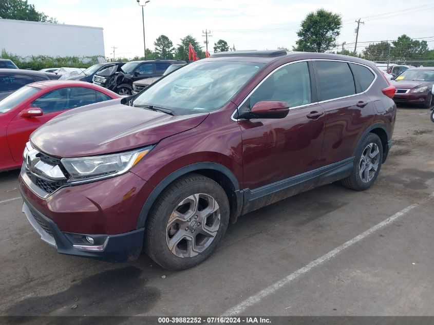 2019 Honda Cr-V Ex-L VIN: 2HKRW1H87KH504654 Lot: 39882252