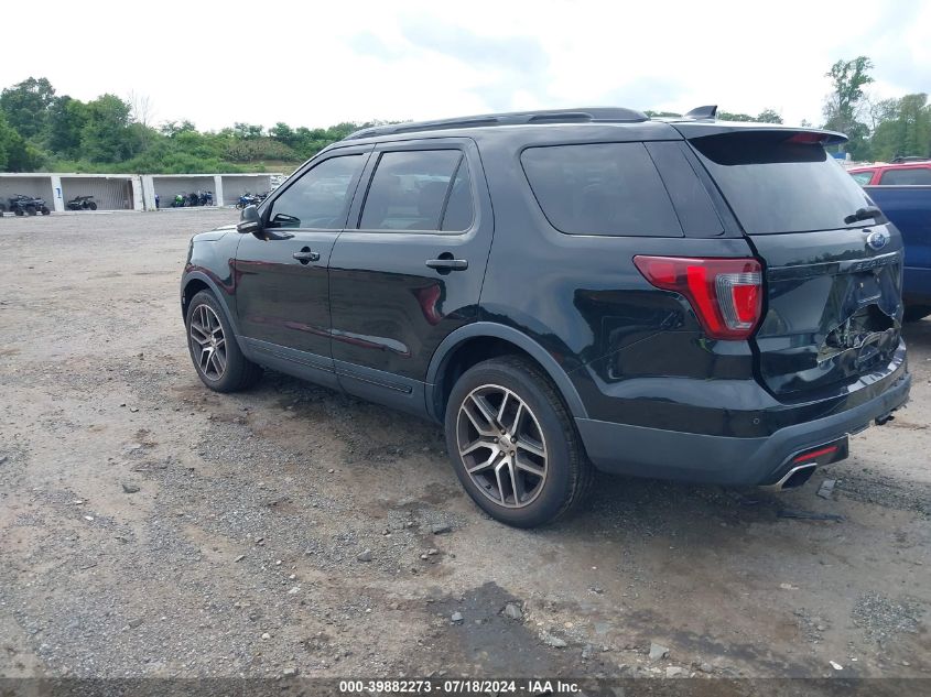 2017 Ford Explorer Sport VIN: 1FM5K8GT5HGE31849 Lot: 39882273