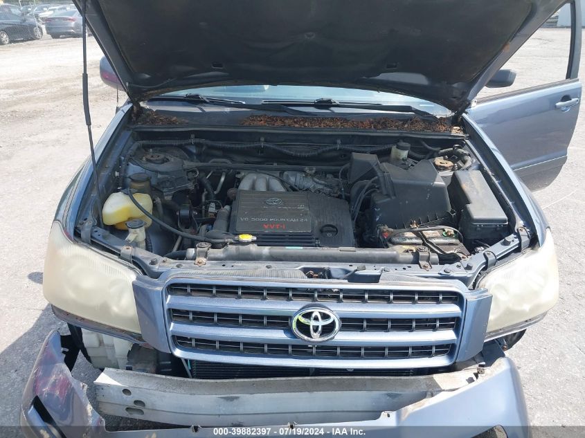 2003 Toyota Highlander V6 VIN: JTEGF21A430101395 Lot: 39882397