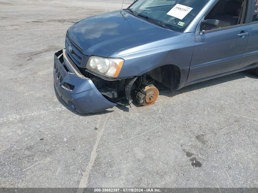 2003 Toyota Highlander V6 VIN: JTEGF21A430101395 Lot: 39882397