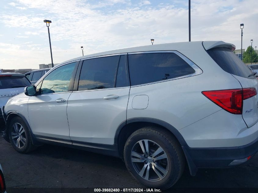 2017 Honda Pilot Ex-L VIN: 5FNYF5H57HB014442 Lot: 39882480