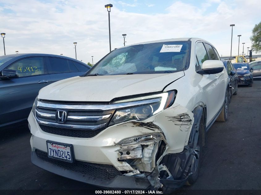 2017 Honda Pilot Ex-L VIN: 5FNYF5H57HB014442 Lot: 39882480