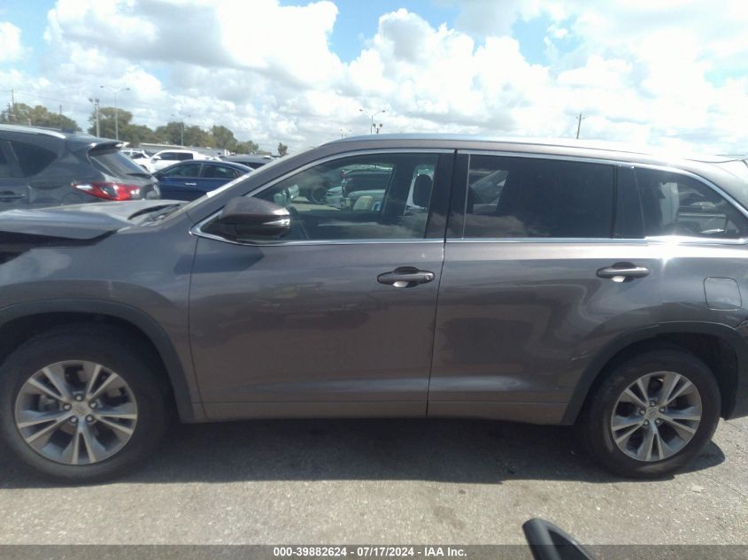 2015 Toyota Highlander Xle V6 VIN: 5TDKKRFH1FS093038 Lot: 39882624