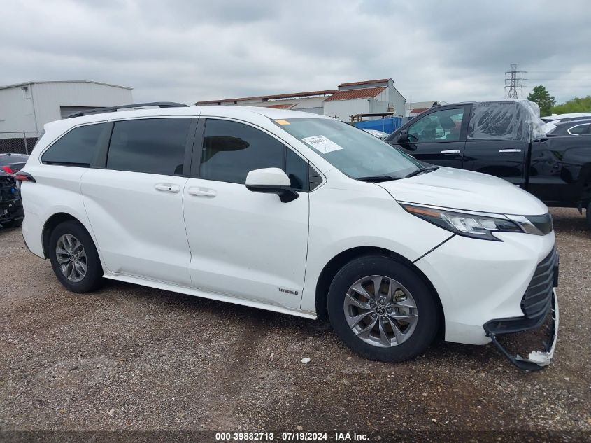 2021 Toyota Sienna Le VIN: 5TDKRKEC1MS026400 Lot: 39882713