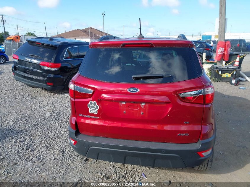 2020 Ford Ecosport Se VIN: MAJ6S3GLXLC371309 Lot: 39882805