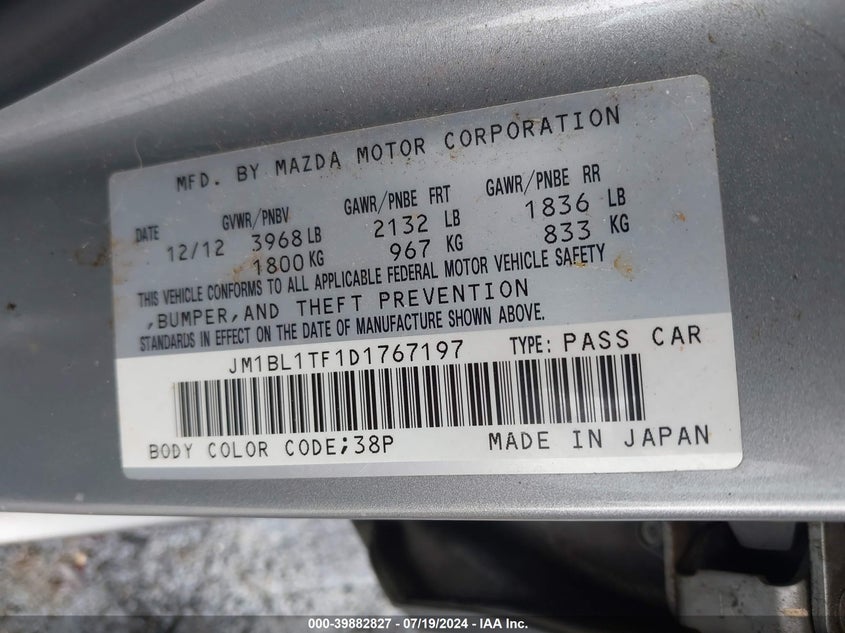 2013 MAZDA MAZDA3 I SV - JM1BL1TF1D1767197