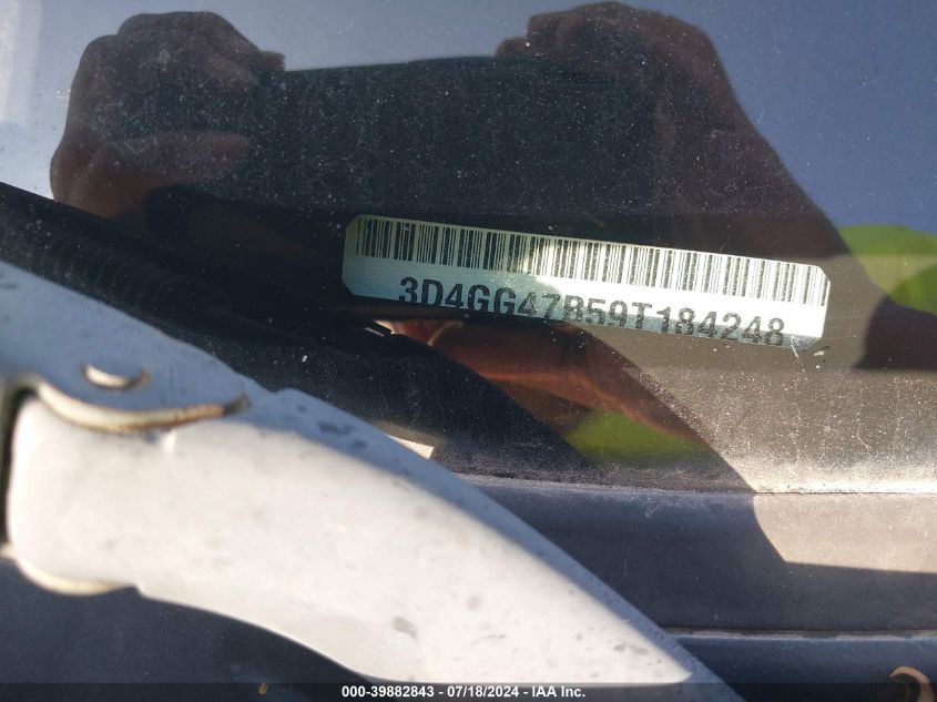 2009 Dodge Journey Se VIN: 3D4GG47B59T184248 Lot: 39882843