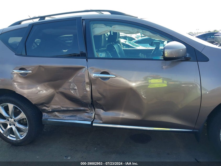 2012 Nissan Murano Sl VIN: JN8AZ1MW6CW206072 Lot: 39882953