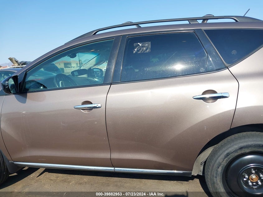 2012 Nissan Murano Sl VIN: JN8AZ1MW6CW206072 Lot: 39882953