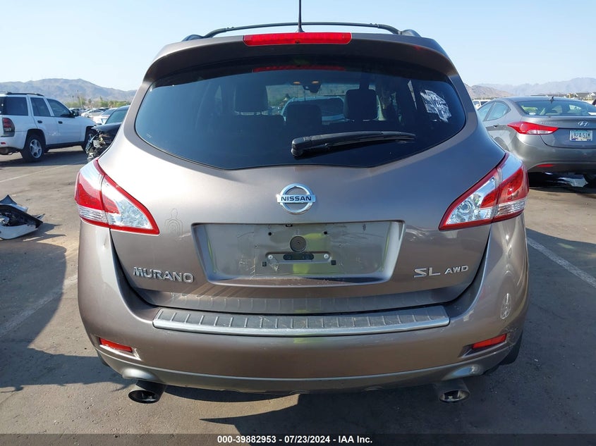 2012 Nissan Murano Sl VIN: JN8AZ1MW6CW206072 Lot: 39882953