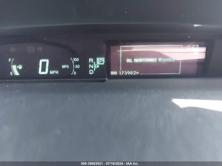 2010 Toyota Prius I/Ii/Iii/Iv/V VIN: JTDKN3DU6A0024572 Lot: 39883021