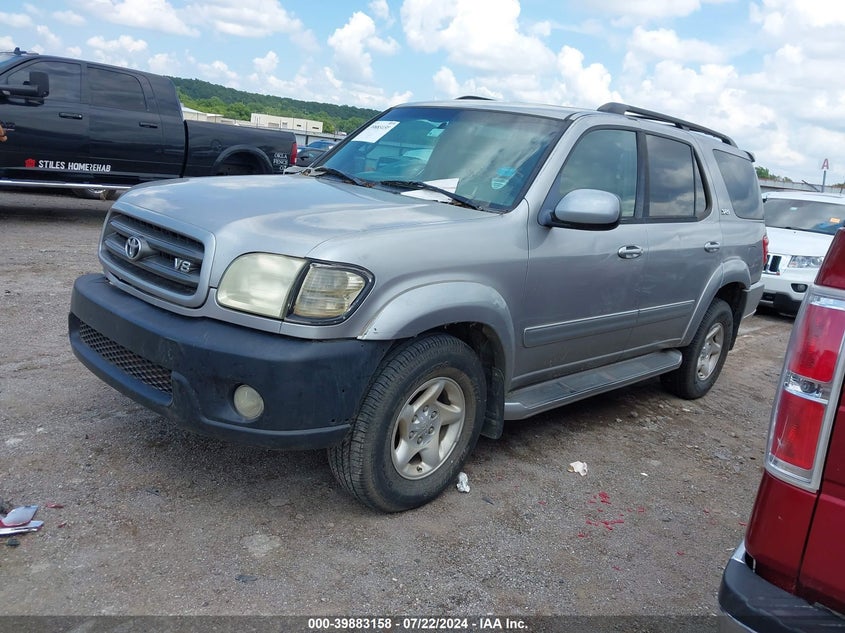 2002 Toyota Sequoia Sr5 V8 VIN: 5TDZT34A72S113334 Lot: 39883158