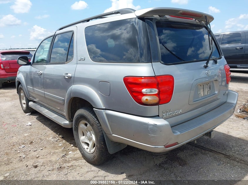 2002 Toyota Sequoia Sr5 V8 VIN: 5TDZT34A72S113334 Lot: 39883158