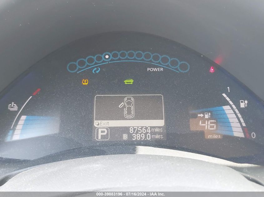 2011 Nissan Leaf Sl VIN: JN1AZ0CP1BT008860 Lot: 39883196