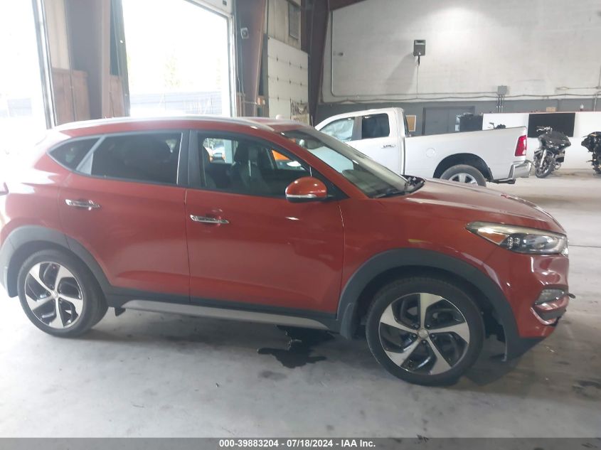 2017 Hyundai Tucson Limited VIN: KM8J3CA23HU307496 Lot: 39883204