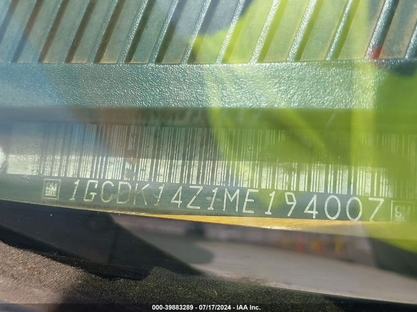 1991 Chevrolet Gmt-400 K1500 VIN: 1GCDK14Z1ME194007 Lot: 39883289