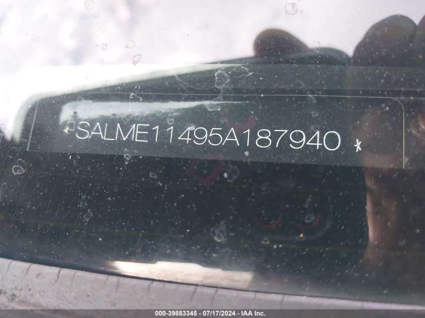 2005 Land Rover Range Rover Hse VIN: SALME11495A187940 Lot: 39883345