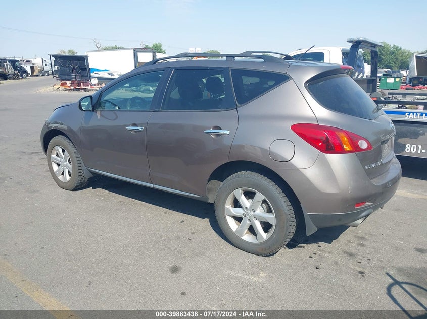 2009 Nissan Murano S VIN: JN8AZ18W09W121117 Lot: 39883438