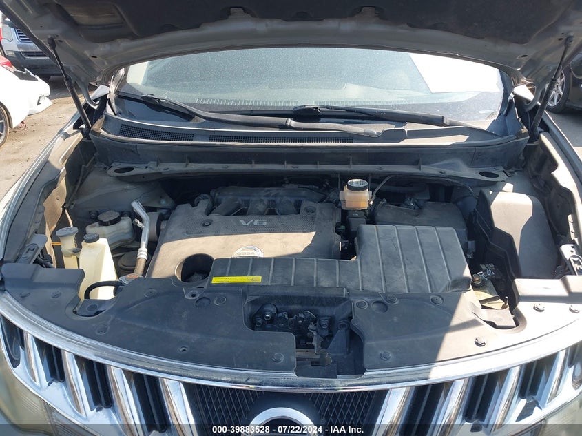2010 Nissan Murano Sl VIN: JN8AZ1MW9AW112748 Lot: 39883528