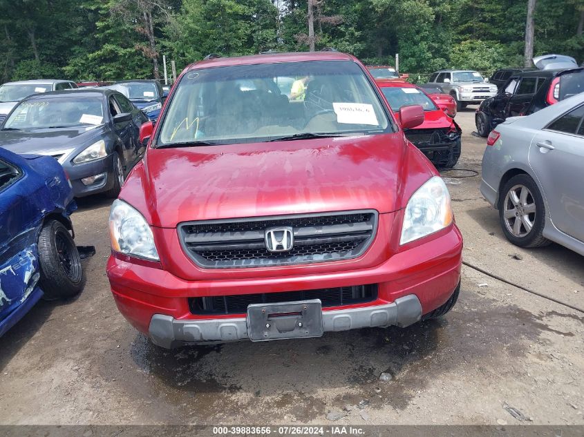 2005 Honda Pilot Ex-L VIN: 2HKYF18795H555242 Lot: 39883656