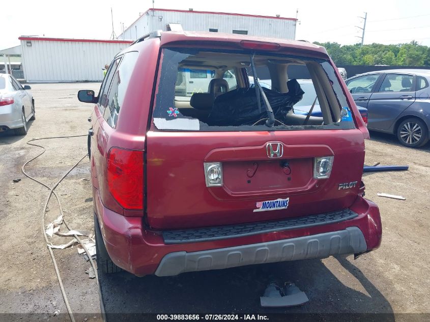 2005 Honda Pilot Ex-L VIN: 2HKYF18795H555242 Lot: 39883656