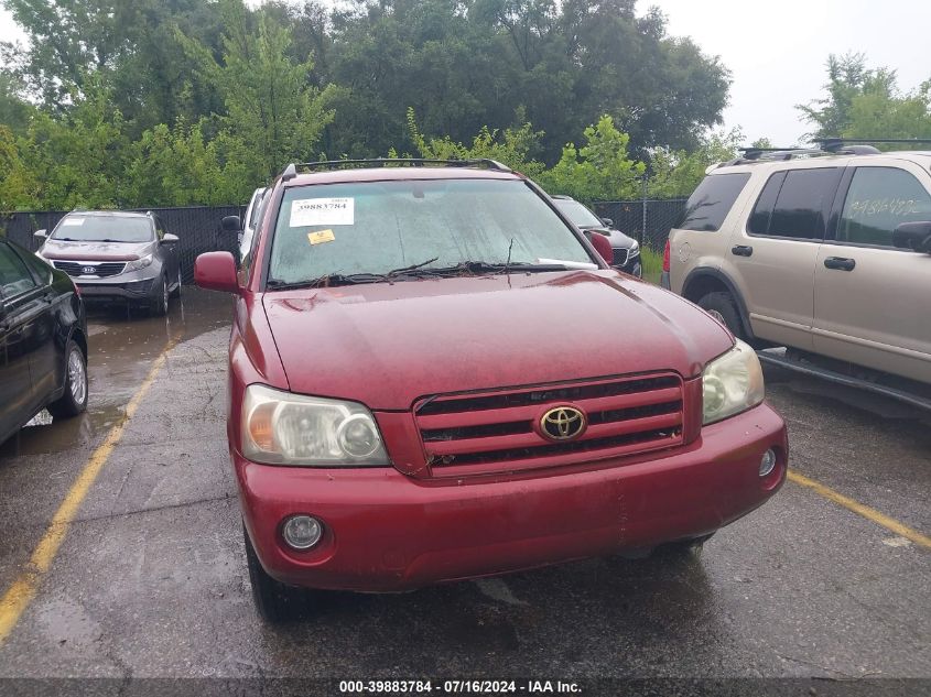2005 Toyota Highlander Limited V6 VIN: JTEEP21A850069333 Lot: 39883784