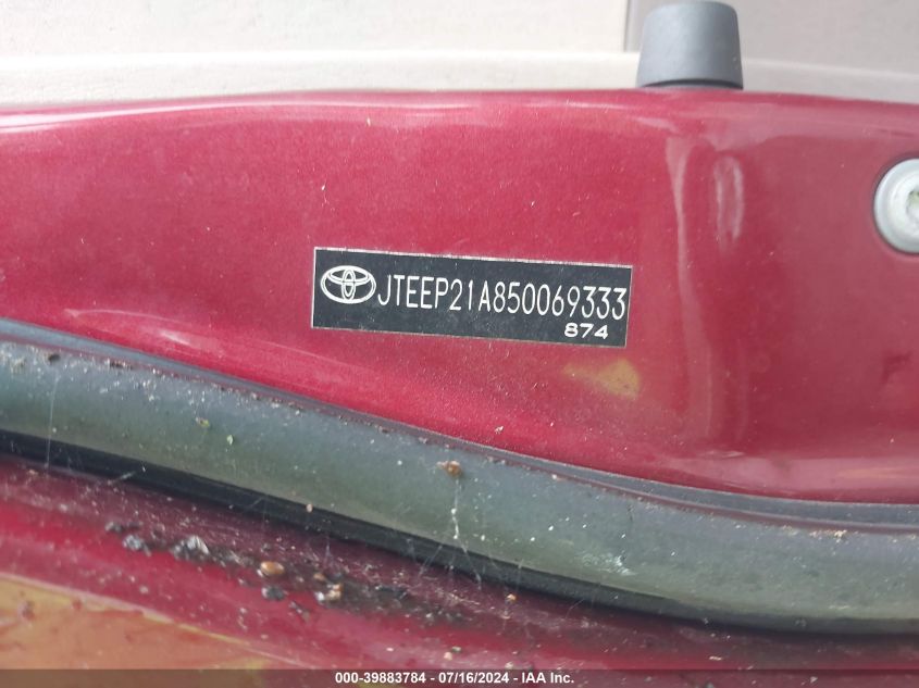 2005 Toyota Highlander Limited V6 VIN: JTEEP21A850069333 Lot: 39883784