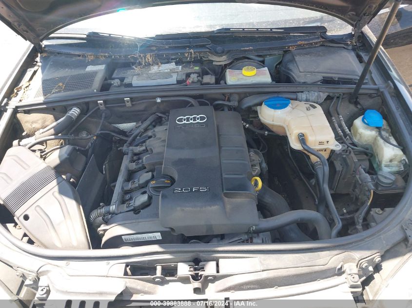 2008 Audi A4 2.0T VIN: WAUAF78E58A005290 Lot: 39883888