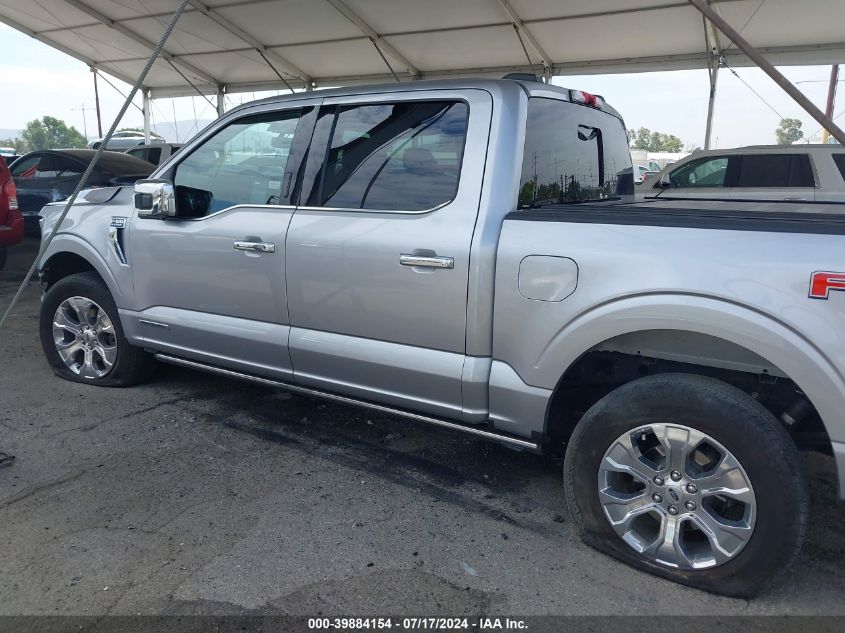 2022 Ford F-150 Platinum VIN: 1FTFW1ED0NFA16309 Lot: 39884154