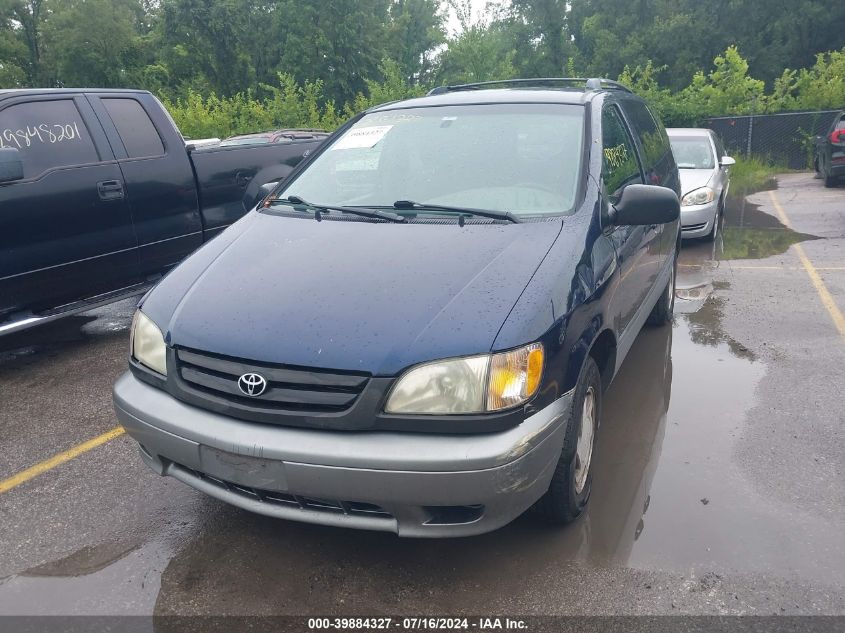 2002 Toyota Sienna Le VIN: 4T3ZF13C32U431173 Lot: 39884327