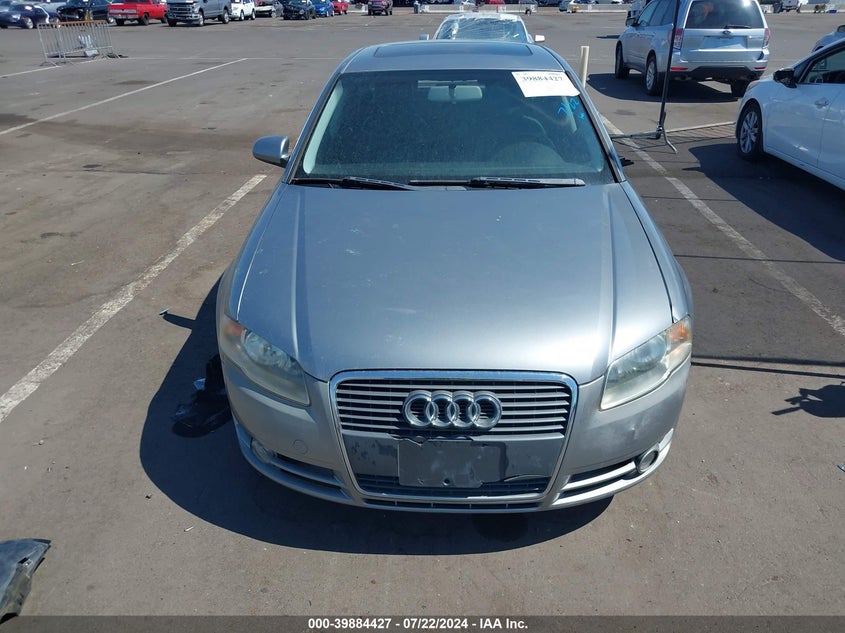 2007 Audi A4 2.0T VIN: WAUAF78E87A075073 Lot: 39884427