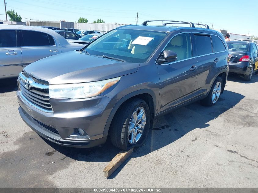 VIN 5TDDKRFH4FS110021 2015 Toyota Highlander, Limit... no.2