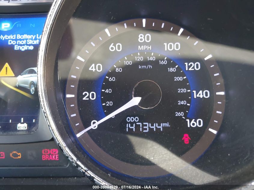 2013 Hyundai Sonata Hybrid VIN: KMHEC4A43DA066320 Lot: 39884529