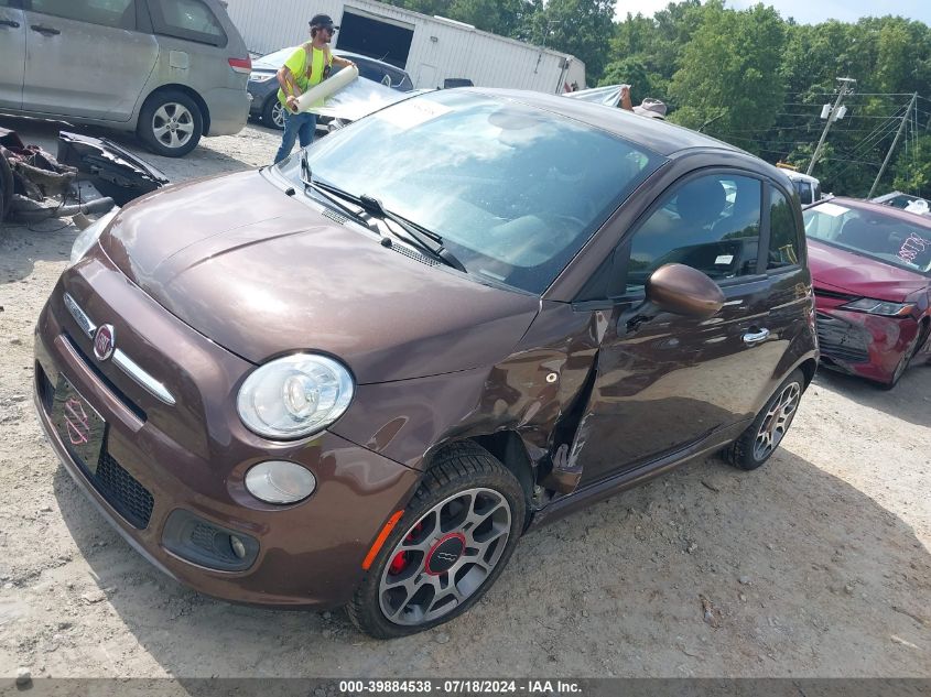 2013 Fiat 500 Sport VIN: 3C3CFFBR1DT684385 Lot: 39884538