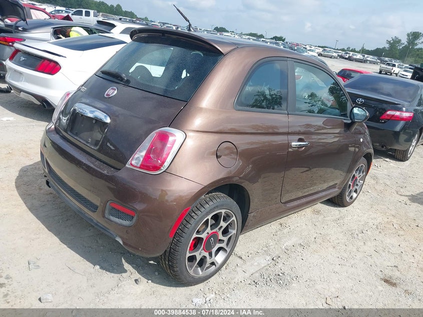 2013 Fiat 500 Sport VIN: 3C3CFFBR1DT684385 Lot: 39884538